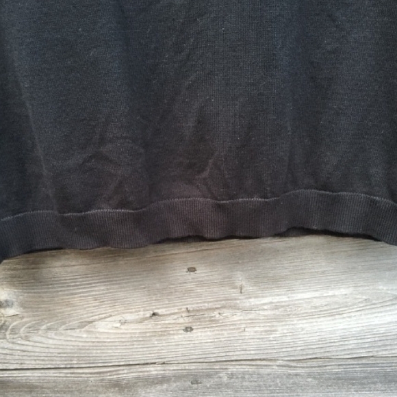 Adrianna Papell Black Top with Polka Dot Pink Collar Size Medium - Picture 7 of 7